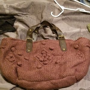 Knit Brown Handbag